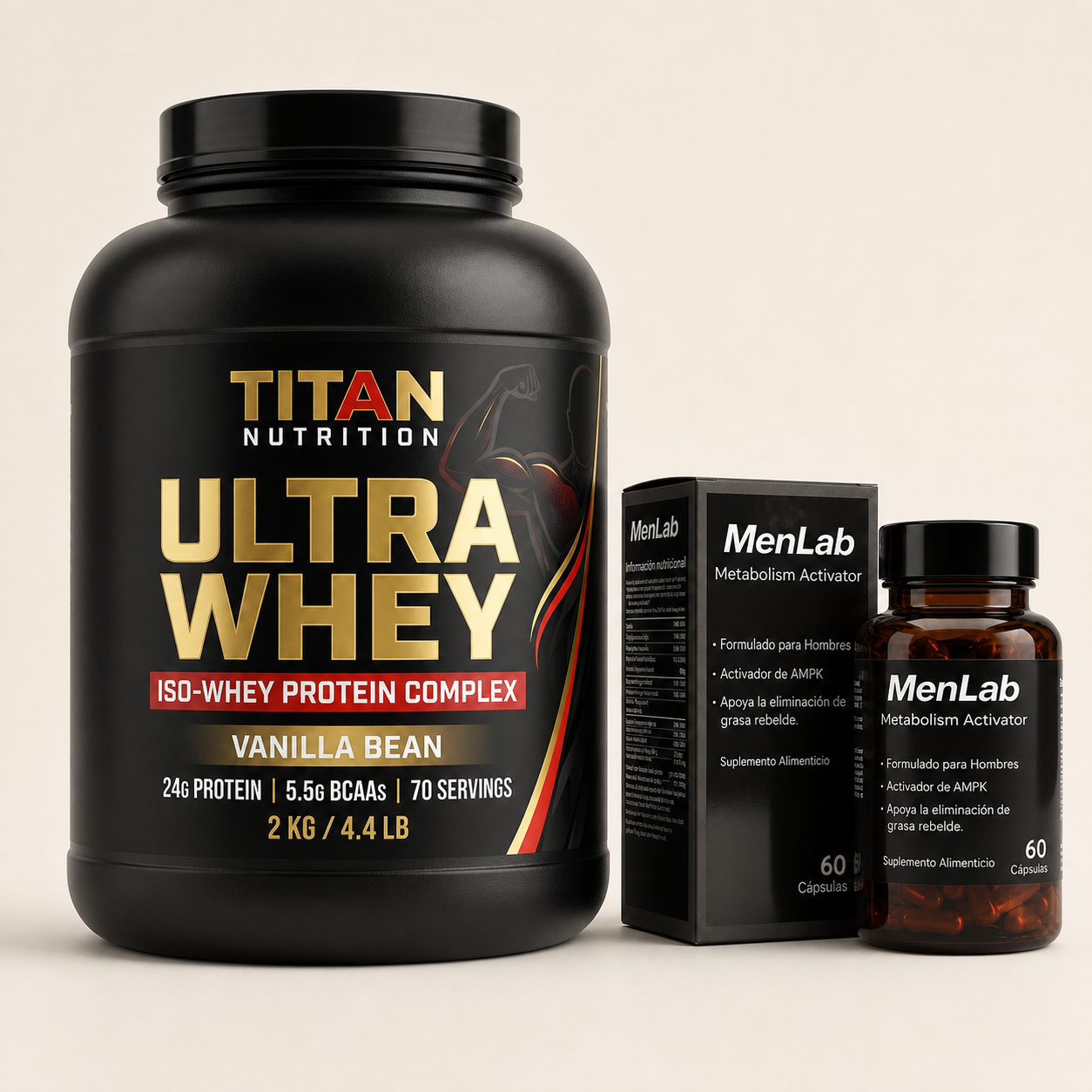 Whey Protein 2kg + MenLab 60 Pildoras